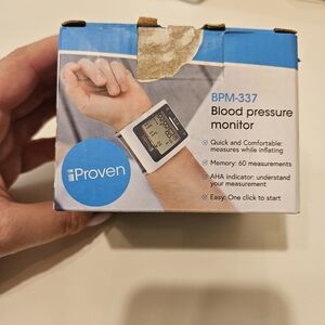 Blood Pressure Monitor - White and Blue